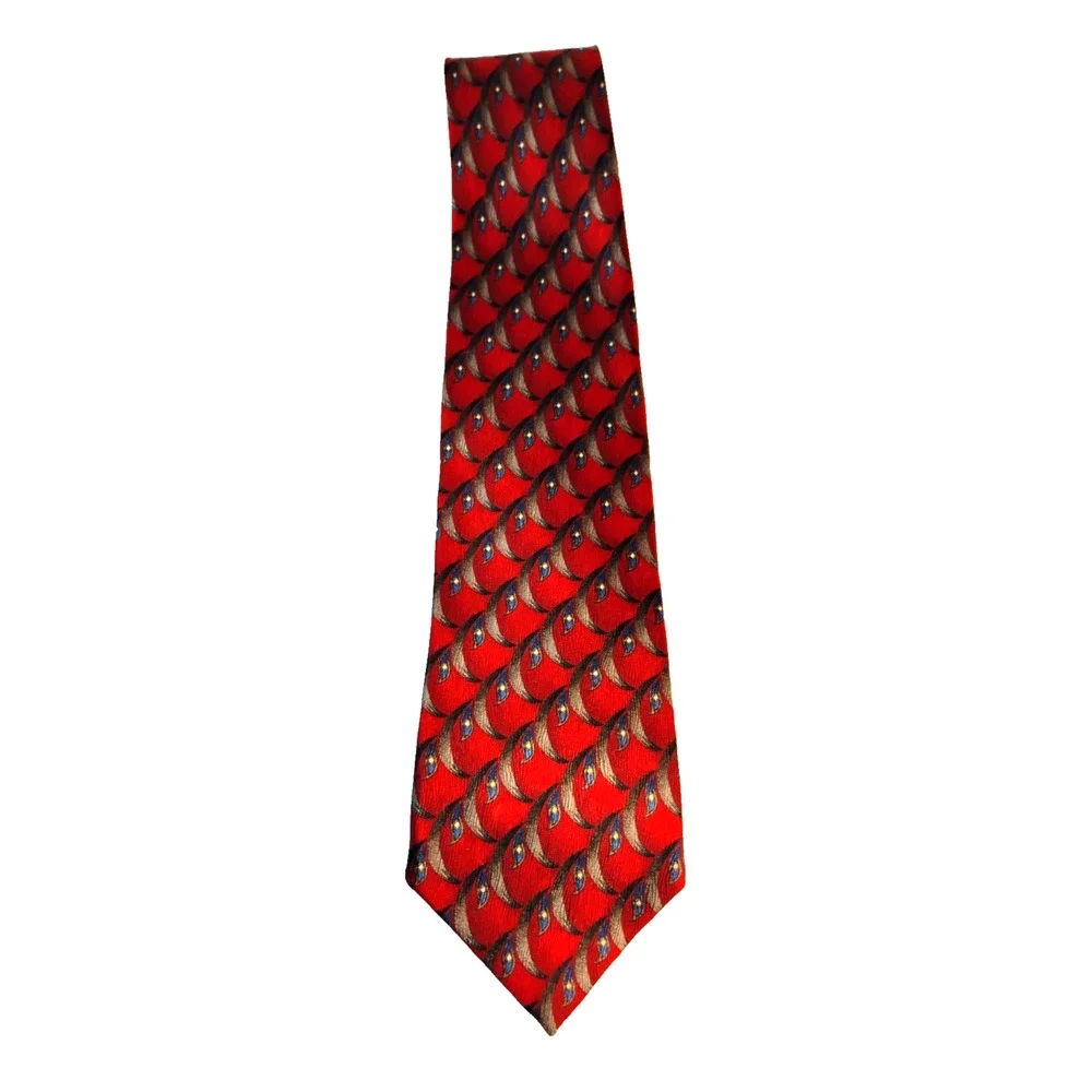 Richards Hassis Classic Silk Neck Tie Red Handmade USA Preppy Heritage 59